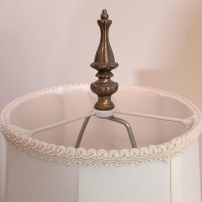 LOT 2: Pair of Vintage Porcelain and Metal Lamps