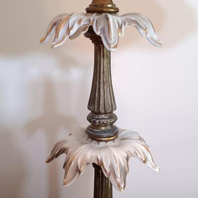 LOT 2: Pair of Vintage Porcelain and Metal Lamps