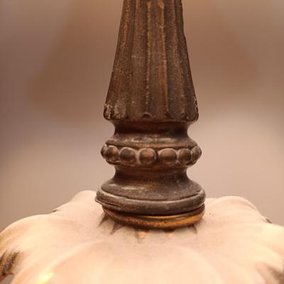 LOT 2: Pair of Vintage Porcelain and Metal Lamps