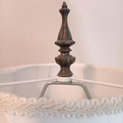 LOT 2: Pair of Vintage Porcelain and Metal Lamps