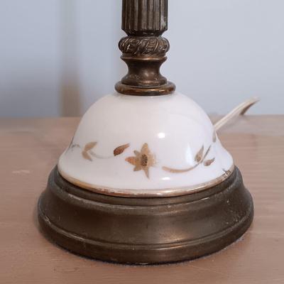 LOT 2: Pair of Vintage Porcelain and Metal Lamps