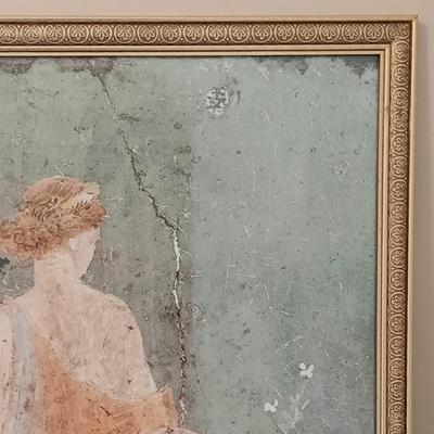LOT 6: Large Framed Print of the Fresco of the Roman Goddess Flora 2ft x 3.5ft