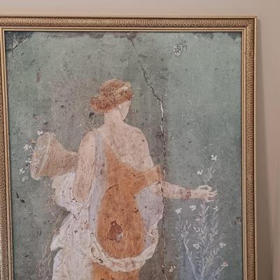 LOT 6: Large Framed Print of the Fresco of the Roman Goddess Flora 2ft x 3.5ft