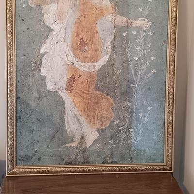 LOT 6: Large Framed Print of the Fresco of the Roman Goddess Flora 2ft x 3.5ft
