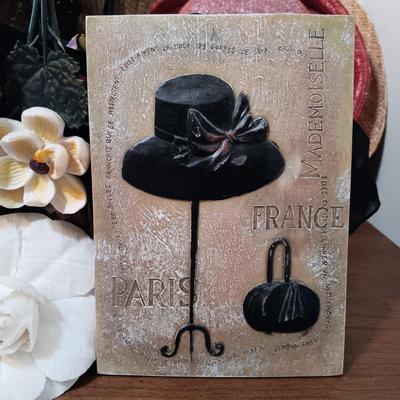 LOT 7: Handkerchiefs (Bill Blass, Usna & More), Sun Hats, Fashion Art & Wire Basket