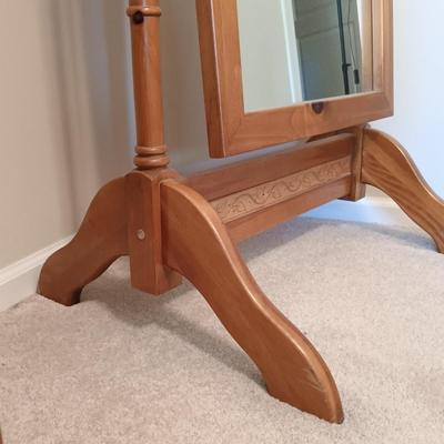 LOT 9: Solid Wood Free Standing Mirror