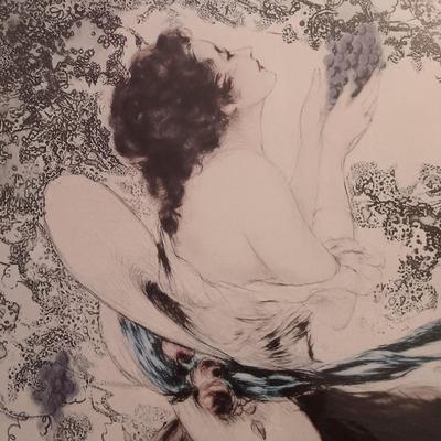LOT 12: Framed Print of Louis Icart's Grapes
