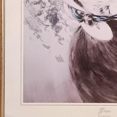 LOT 12: Framed Print of Louis Icart's Grapes