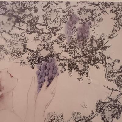 LOT 12: Framed Print of Louis Icart's Grapes