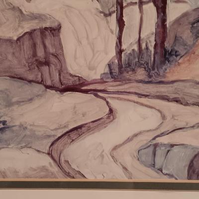 LOT 15: Framed Print of C. Winterle Olson's Coastal Scene