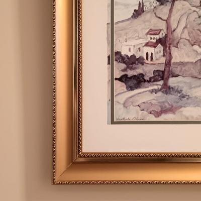 LOT 15: Framed Print of C. Winterle Olson's Coastal Scene