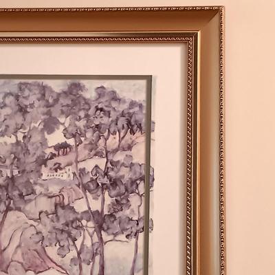 LOT 15: Framed Print of C. Winterle Olson's Coastal Scene