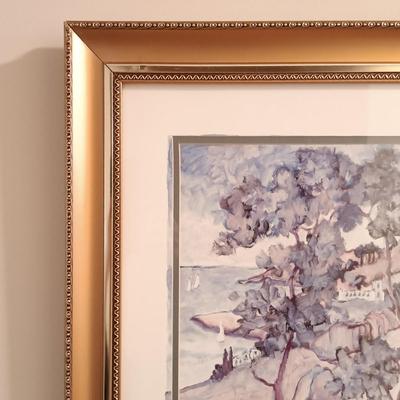 LOT 15: Framed Print of C. Winterle Olson's Coastal Scene