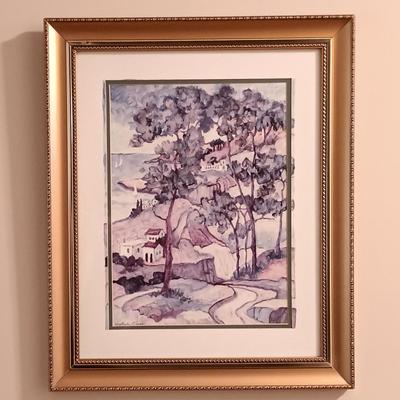 LOT 15: Framed Print of C. Winterle Olson's Coastal Scene