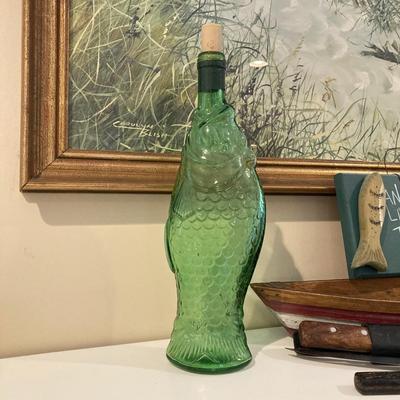 LOT 43: Collection of Nautical Decor - Wall Art, Model Ships, Forschner Knives, Glass Bottle and More