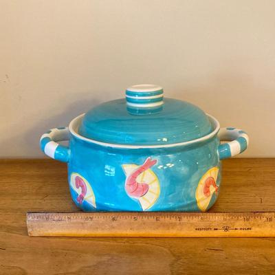 LOT 44: Nautical Collection - Signed and Framed Artwork, Made for Magnolia by Emily West Shrimp Casserole Dish, Bermuda Cutting Board,...