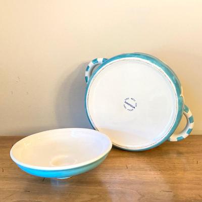LOT 44: Nautical Collection - Signed and Framed Artwork, Made for Magnolia by Emily West Shrimp Casserole Dish, Bermuda Cutting Board,...