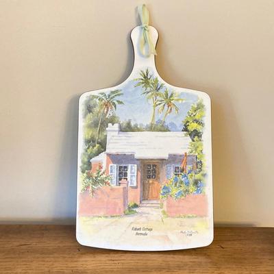 LOT 44: Nautical Collection - Signed and Framed Artwork, Made for Magnolia by Emily West Shrimp Casserole Dish, Bermuda Cutting Board,...