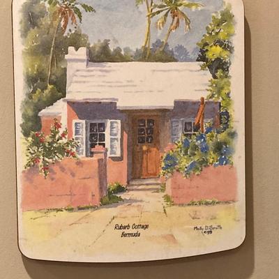 LOT 44: Nautical Collection - Signed and Framed Artwork, Made for Magnolia by Emily West Shrimp Casserole Dish, Bermuda Cutting Board,...