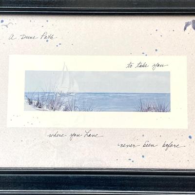 LOT 44: Nautical Collection - Signed and Framed Artwork, Made for Magnolia by Emily West Shrimp Casserole Dish, Bermuda Cutting Board,...