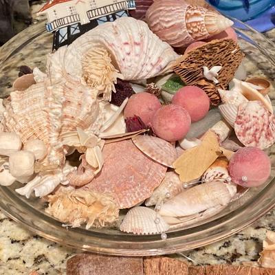 LOT 44: Nautical Collection - Signed and Framed Artwork, Made for Magnolia by Emily West Shrimp Casserole Dish, Bermuda Cutting Board,...