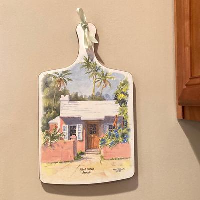 LOT 44: Nautical Collection - Signed and Framed Artwork, Made for Magnolia by Emily West Shrimp Casserole Dish, Bermuda Cutting Board,...