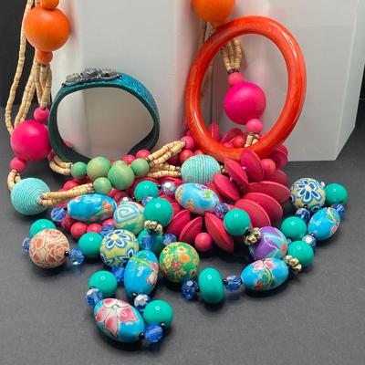 LOT 48: Colorful Fashion Jewelry - Bracelets, Necklaces and More (