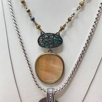 LOT 49: Fashion Jewelry Collection - Pendant Necklaces (Chico's) and More