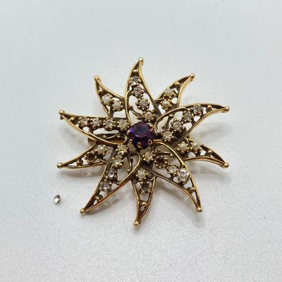 LOT 51: Brooch and Pin Collection - Coro, Gold Filled, Sarah Coventry and More