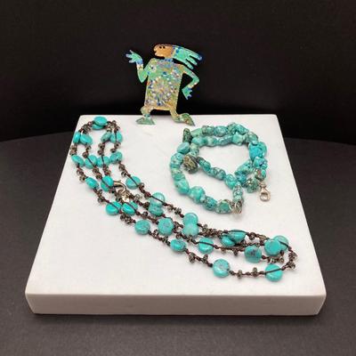 LOT 55: Turquoise Style Fashion Jewelry Collection (Lucky, Li) and More