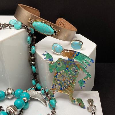 LOT 55: Turquoise Style Fashion Jewelry Collection (Lucky, Li) and More