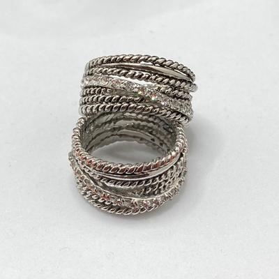 LOT 58: Collection of Fashion Rings with Ring Holder and Charms