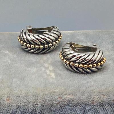 LOT 60: Jewelry Box / Holder with Collection of Clip-on Earrings