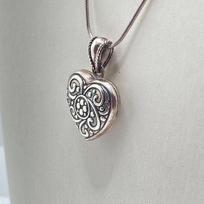 LOT 63: Pair of Sterling Silver Pendant / Locket Necklaces