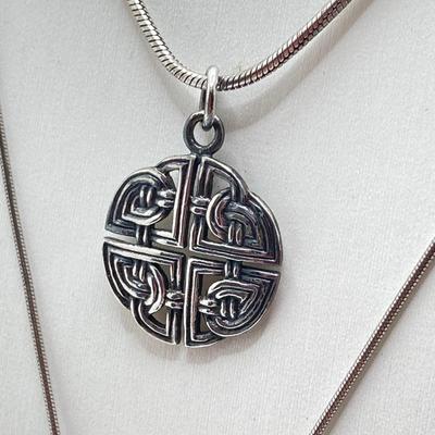 LOT 63: Pair of Sterling Silver Pendant / Locket Necklaces