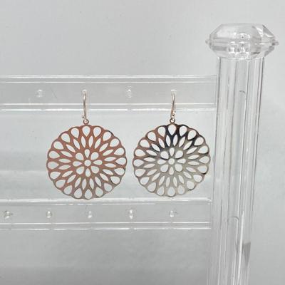 LOT 65: Sterling Silver Jewelry - Blue Stone Pendant Necklace and Dangle Earrings