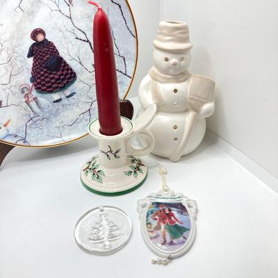 LOT 70: Snowy / Holiday Decor Collection - Franklin Mint, Spode England and More