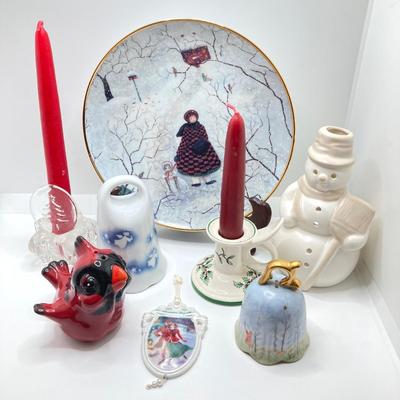 LOT 70: Snowy / Holiday Decor Collection - Franklin Mint, Spode England and More