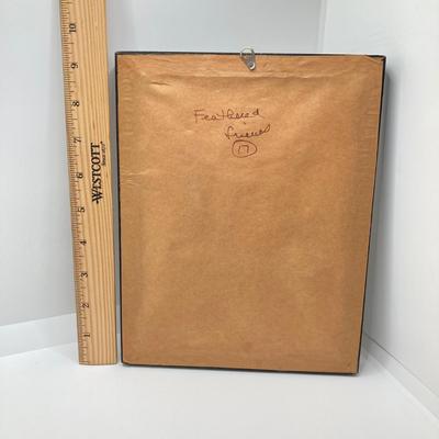 LOT 73: Pair of Three Dimensional Embossed Framed Artwork with Painted Tile, Blue - Green Glass Candle Stick Holder, Metal Bird Tea Light...