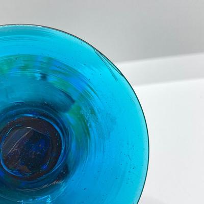 LOT 73: Pair of Three Dimensional Embossed Framed Artwork with Painted Tile, Blue - Green Glass Candle Stick Holder, Metal Bird Tea Light...