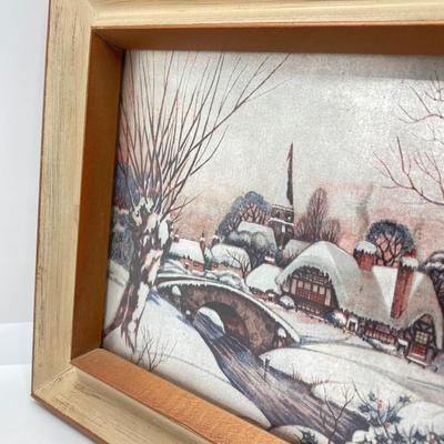 LOT 74: Framed Art Work Collection - Saunders "Daydreams", "Coming Home" with Pair of Rustic Metallic Landscapes