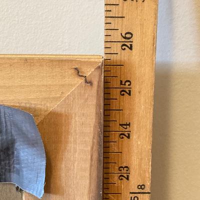 LOT 75: Wooden Storage Cabinet with Framed Magnolia Floral Artwork by Barbara Mock