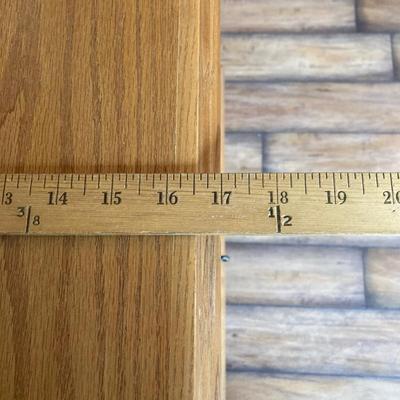 LOT 75: Wooden Storage Cabinet with Framed Magnolia Floral Artwork by Barbara Mock