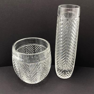 LOT 76: Collection of Crystal - Ralph Lauren Vases, Wine Glasses, Champagne Glasses and Salt and Pepper Shakers