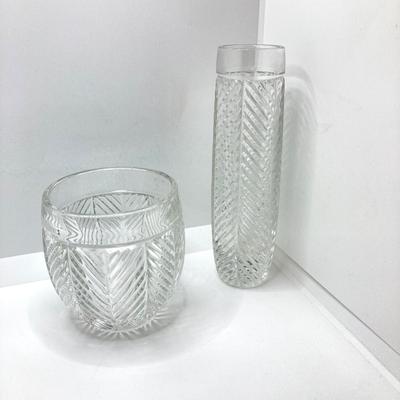 LOT 76: Collection of Crystal - Ralph Lauren Vases, Wine Glasses, Champagne Glasses and Salt and Pepper Shakers