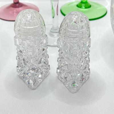 LOT 76: Collection of Crystal - Ralph Lauren Vases, Wine Glasses, Champagne Glasses and Salt and Pepper Shakers