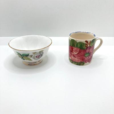 LOT 77: Beautiful Tea Pot with Collection of Tea Cups and Plates (Sadler, Regency England, English Staffordshire, Belle Fiore, Gardenia...