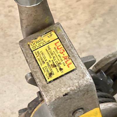 LOT 81: Lug All Hoist, Sears Hydraulic Hand Jack and Bike / Kayak Hoist Pulleys