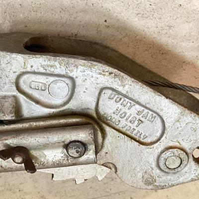 LOT 81: Lug All Hoist, Sears Hydraulic Hand Jack and Bike / Kayak Hoist Pulleys