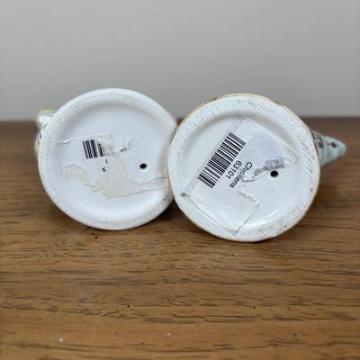 LOT 83: Kitchen Decor & More: Tracy Porter Chicken Figures, Green Drip Glaze Mugs, MKM Pottery Bottle, Stoneware Pitcher,...